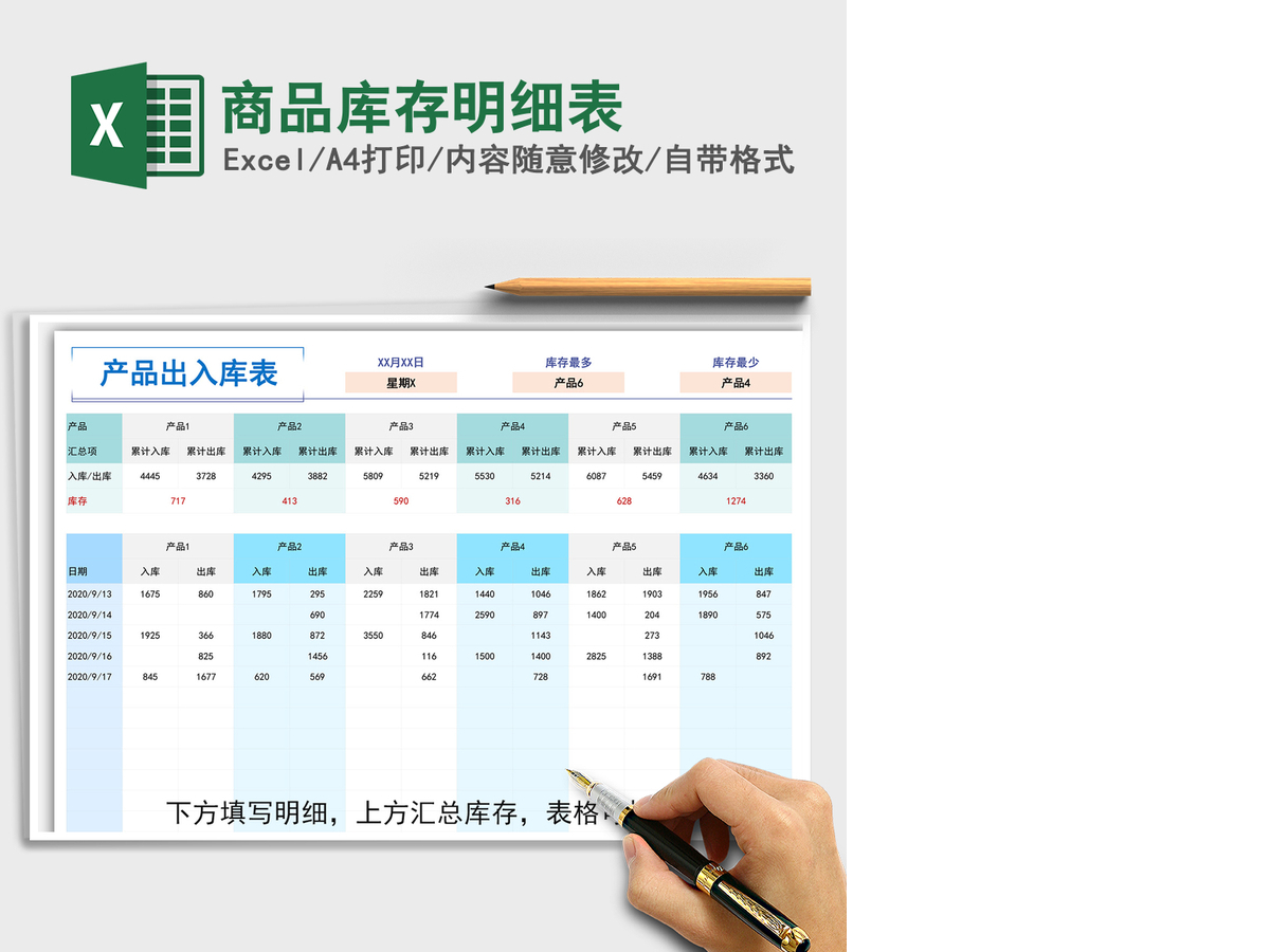 2021年商品库存明细表 2021年商品库存明细表