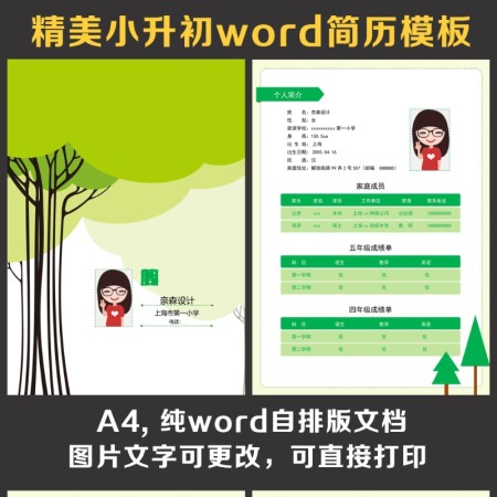 小升初简历