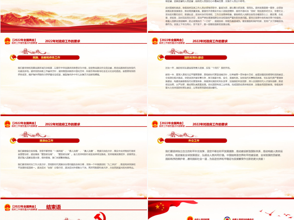 奋进新征程建功新时代红色大气深入学习贯彻全国两会精神党课课件PPT-含讲稿 奋进新征程建功新时代红色大气深入学习贯彻全国两会精神党课课件PPT-含讲稿