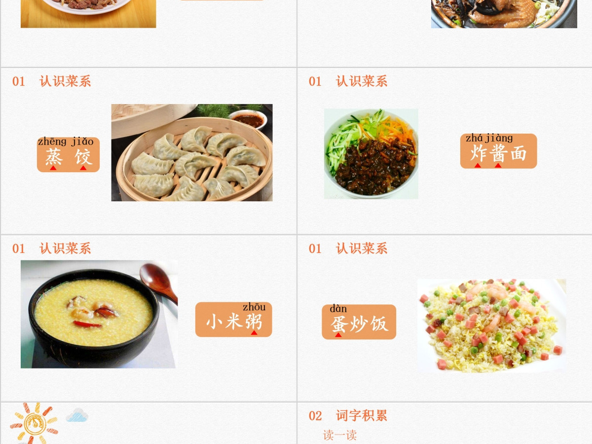 二年级下册识字4 中国美食教育课件PPT模板 二年级下册识字4 中国美食教育课件PPT模板