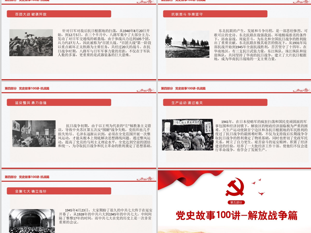 1921-2021党史故事100讲建党100周年七一建党节党史小故事专题党课ppt