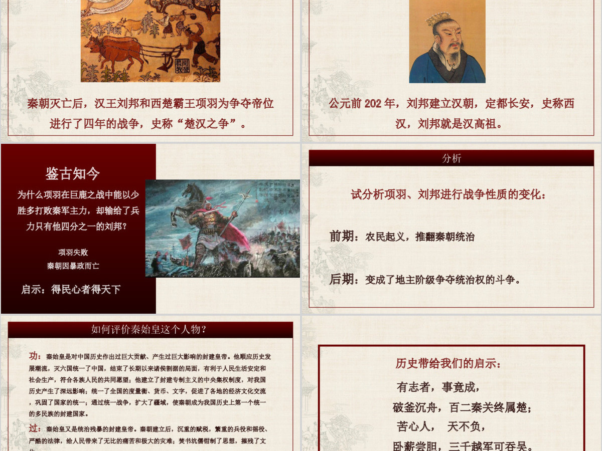 七年级历史第十一课课件伐无道诛暴秦PPT模板
