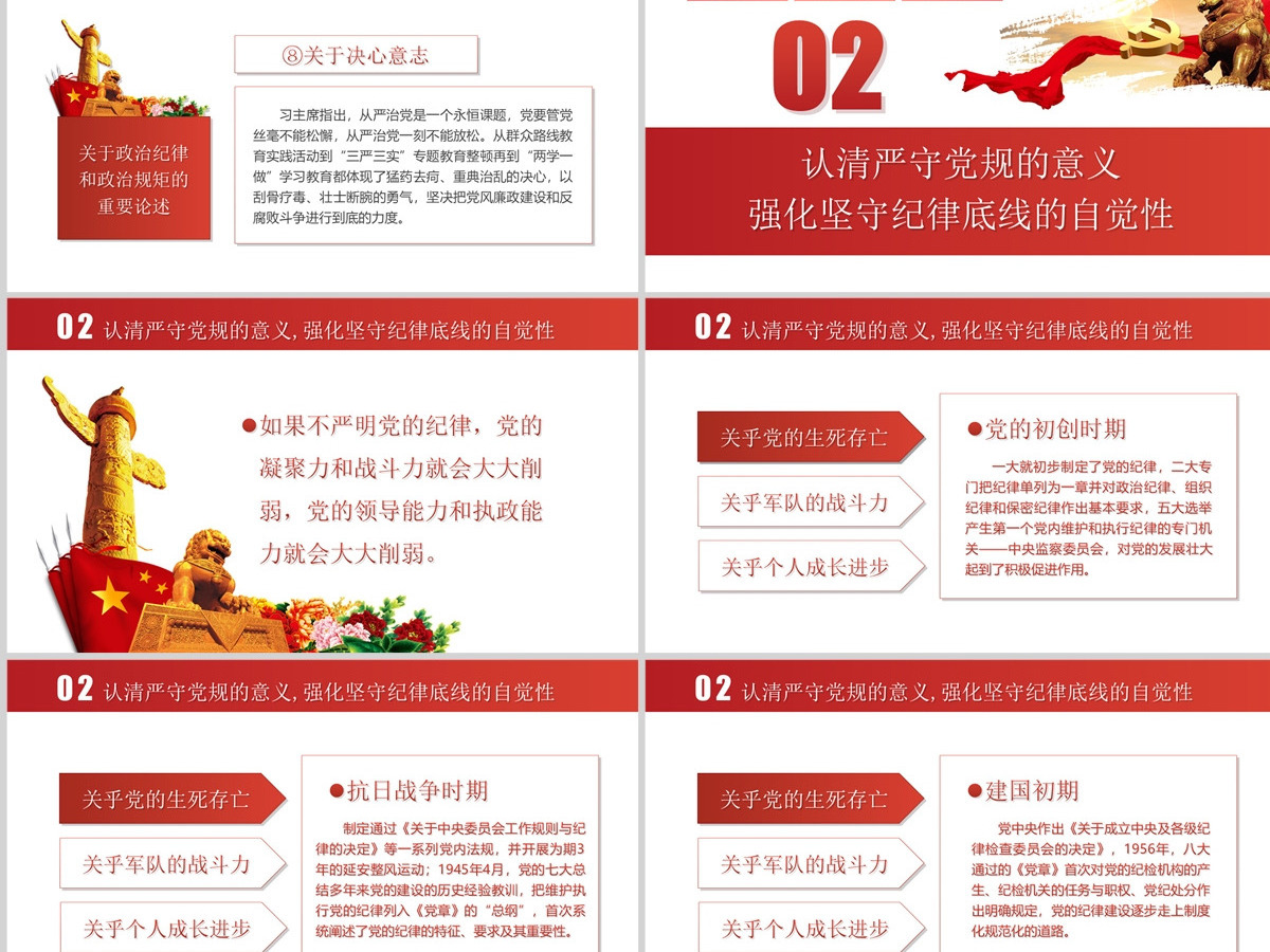 两学一做坚守纪律底线党课ppt课件