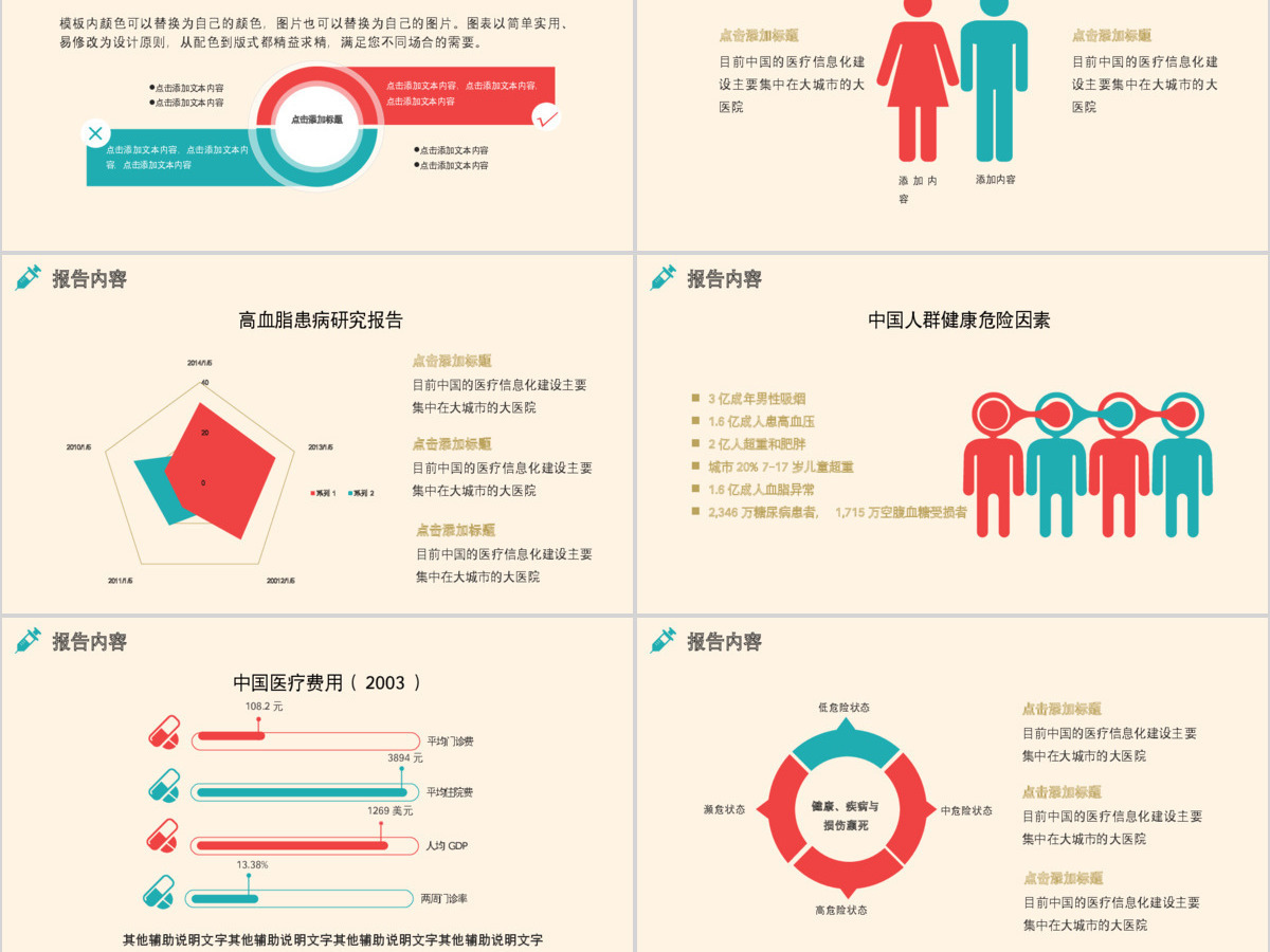 健康管理医疗医生工作总结通用精美ppt模板 健康管理医疗医生工作总结通用精美ppt模板