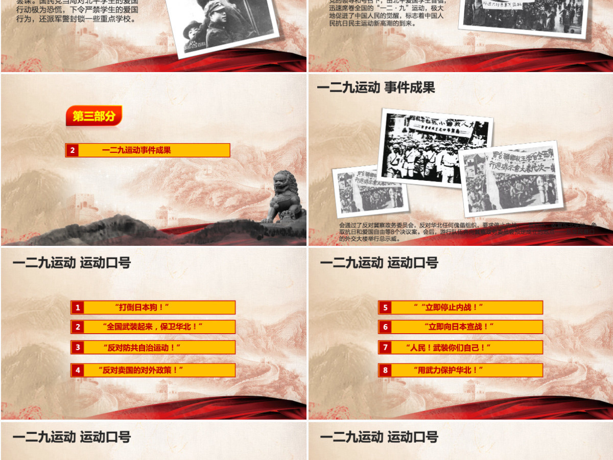 一二九运动129学生爱国运动PPT 一二九运动129学生爱国运动PPT
