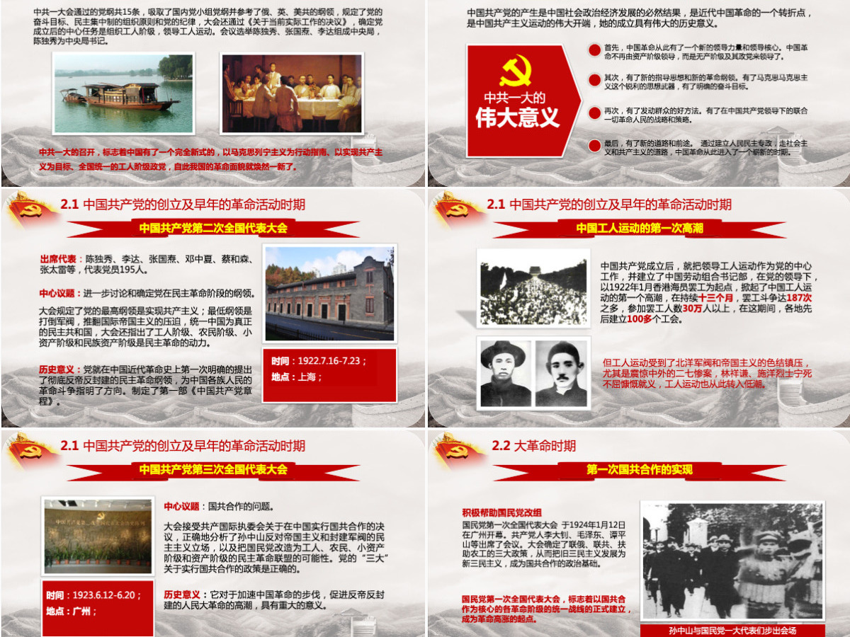 七一建党100周年中国共产党党史教育PPT-含讲稿