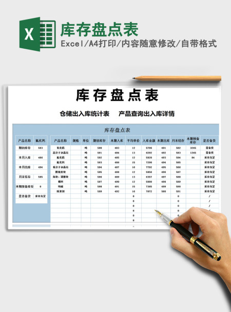 2021年库存盘点表