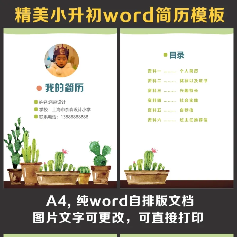 小升初简历 小升初简历