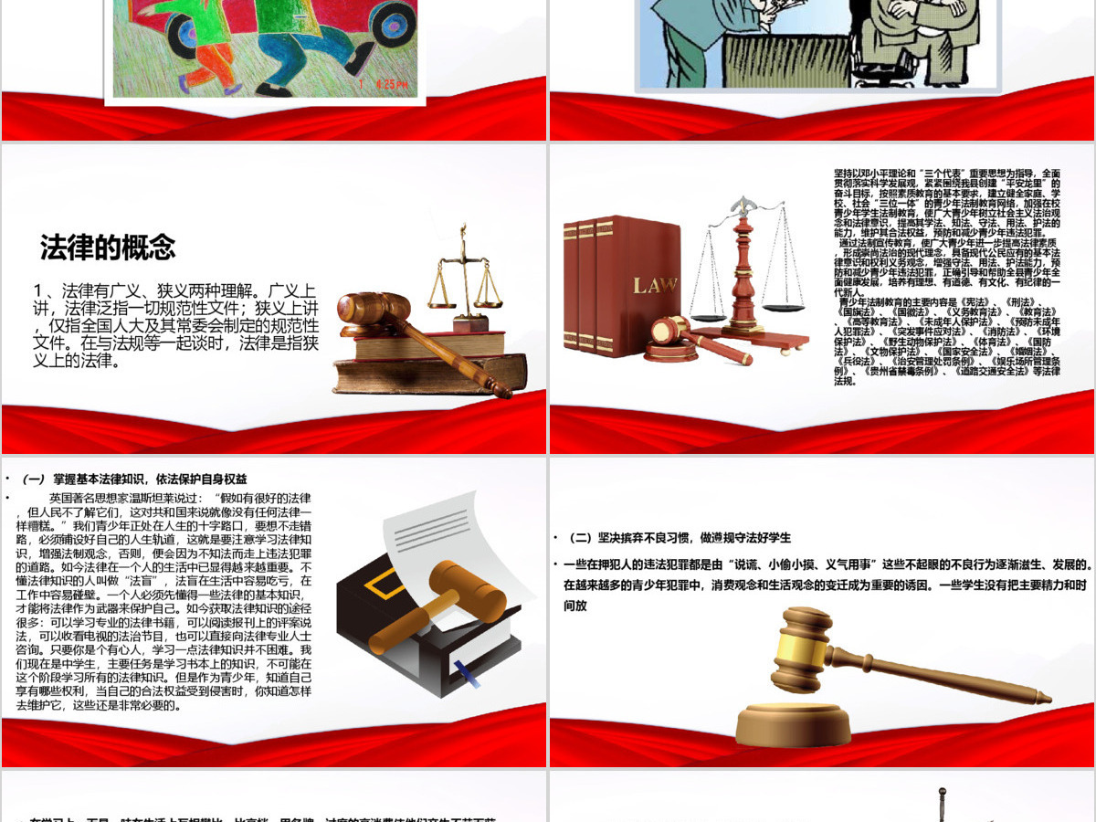 精美大气法制宣传日普法宪法会议报告PPT