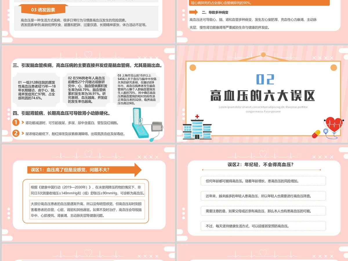 高血压健康教育PPT绿色简约风高血压健康知识教育课件模板下载