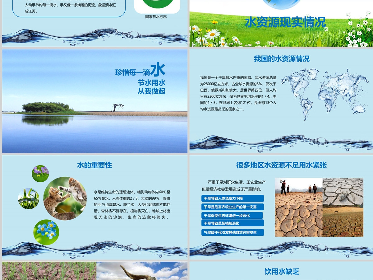 世界节水日节约用水PPT 世界节水日节约用水PPT