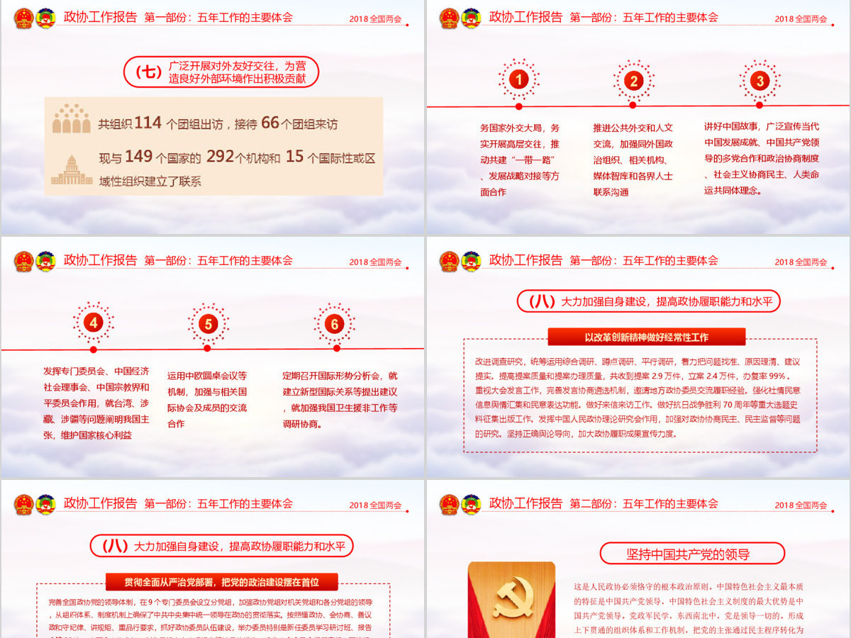 2018全国两会政协政府工作报告ppt