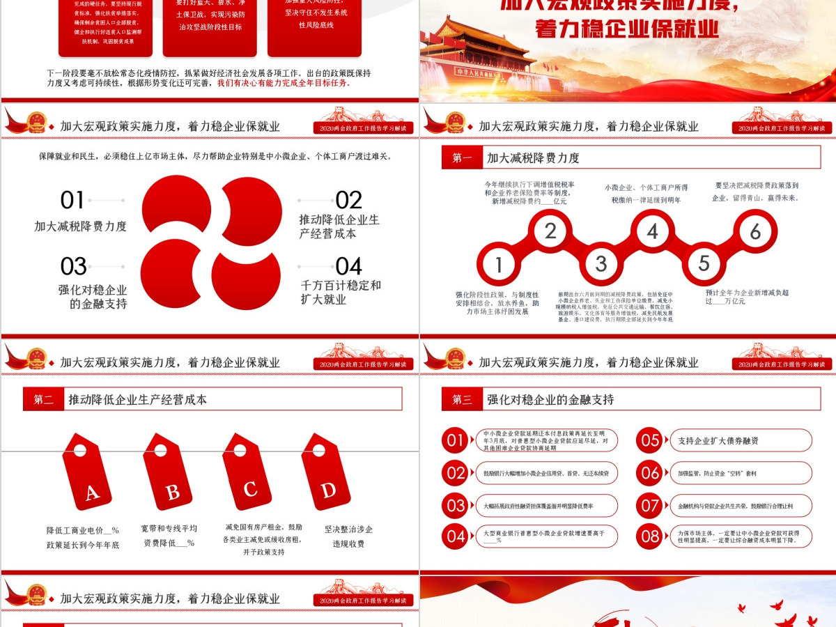 2020全国两会政府工作报告学习解读ppt--含讲稿 2020全国两会政府工作报告学习解读ppt--含讲稿