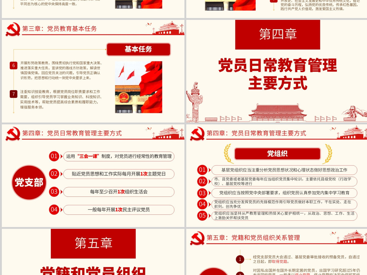 原创学习解读中国共产党党员教育管理工作条例PPT-版权可商用含讲稿