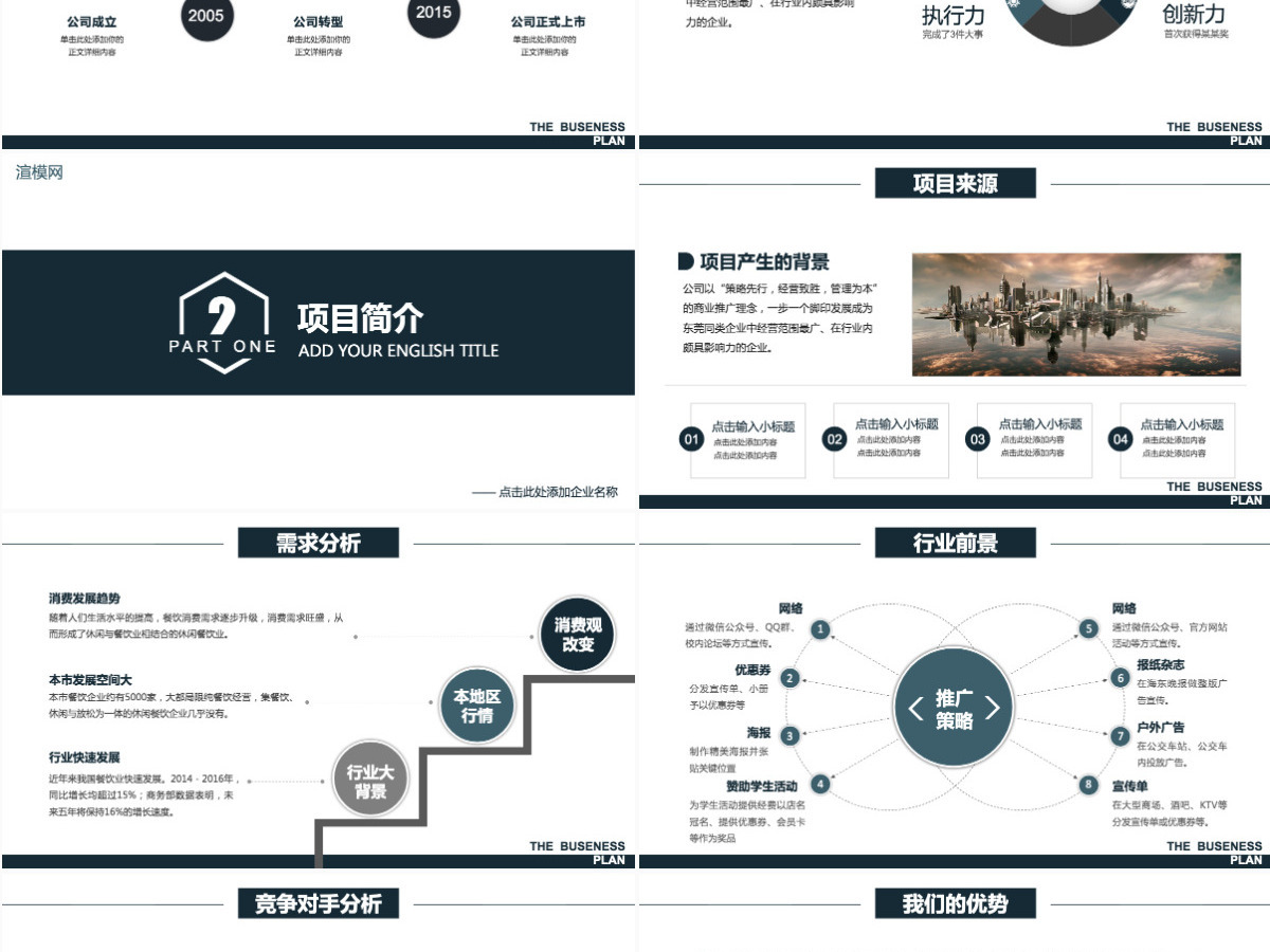 框架完整深色高沉稳简约大气商务创业计划书商业计划书PPT模板 框架完整深色高沉稳简约大气商务创业计划书商业计划书PPT模板