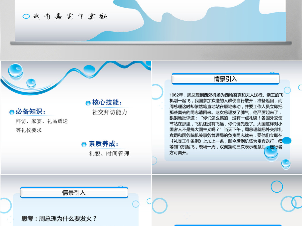 礼仪与沟通培训PPT模板