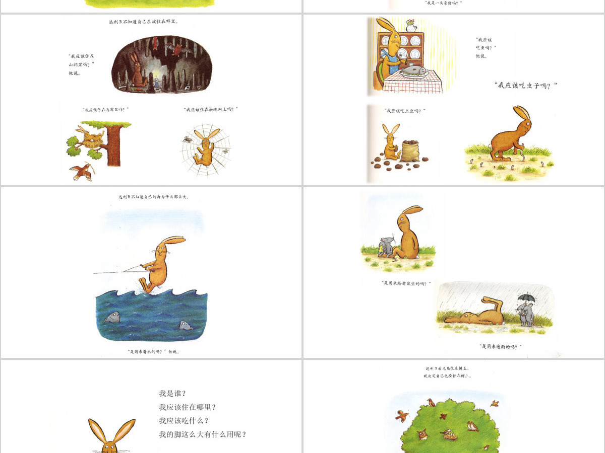我不知道我是谁幼儿园故事绘本PPT模板 我不知道我是谁幼儿园故事绘本PPT模板