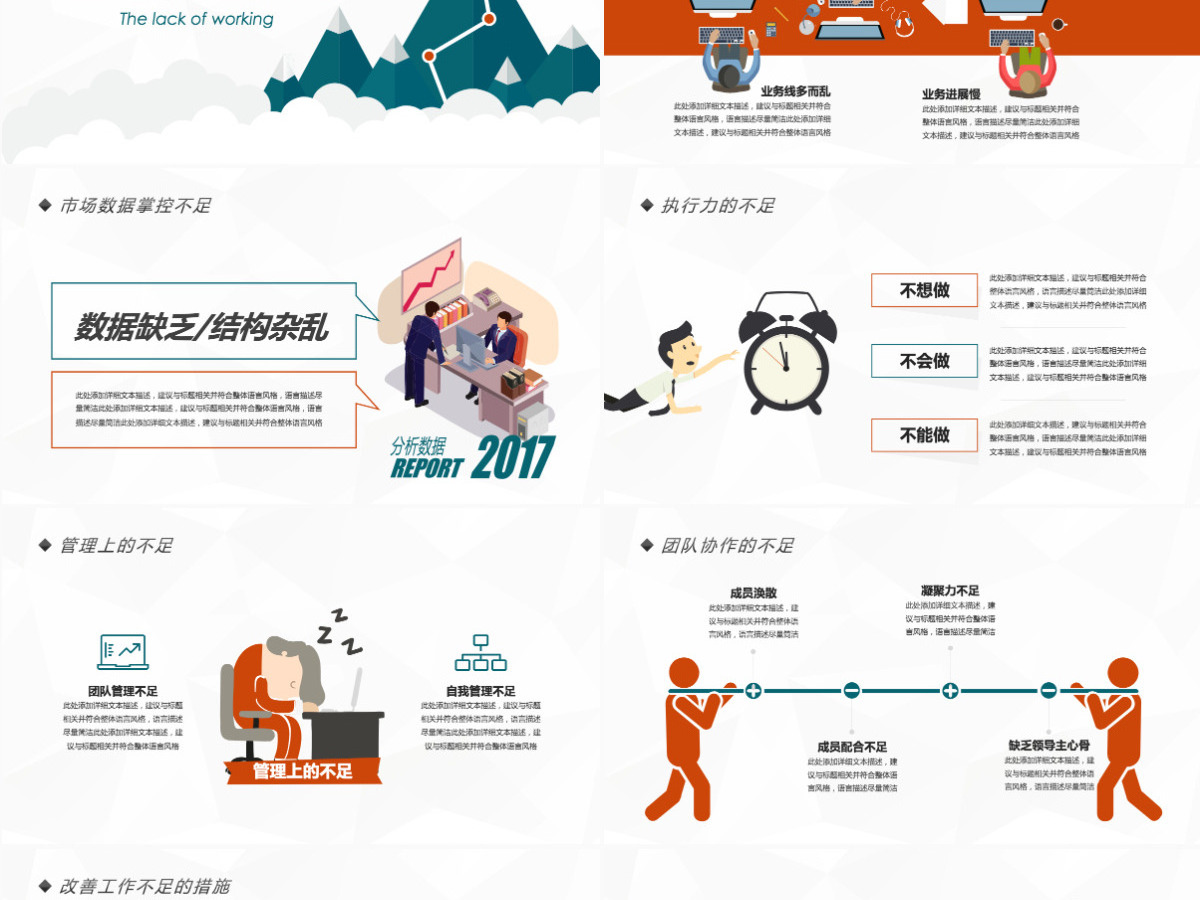 市场部工作总结汇报计划年终总结ppt模板