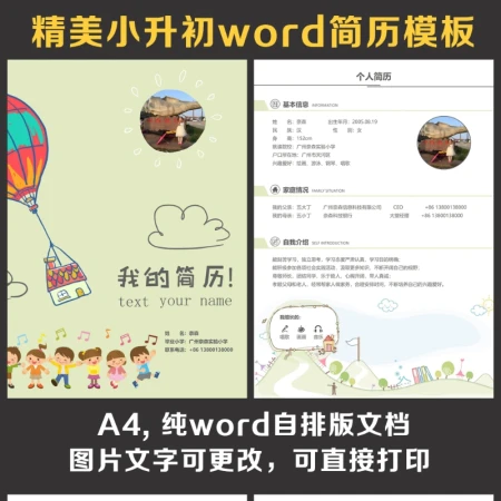 小升初简历