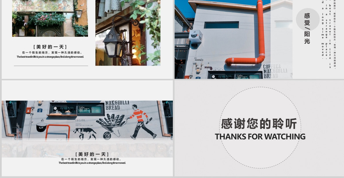 精时光旅人相册动态旅游ppt模板