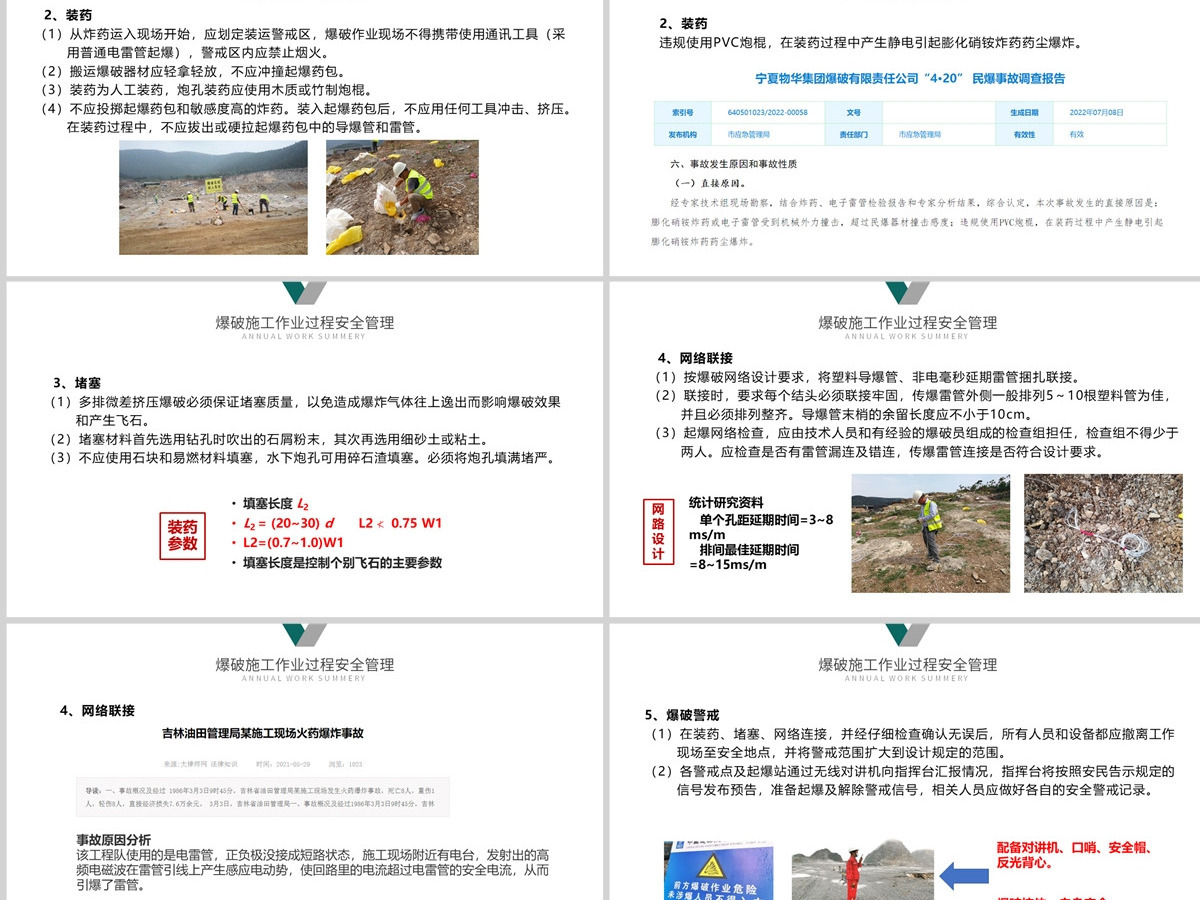 商务风企业土石方爆破安全管控要点课件工作总结汇报PPT模板