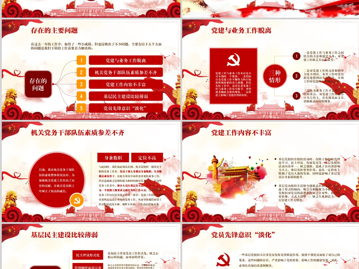 2021基层机关党支部党建工作总结ppt-含讲稿