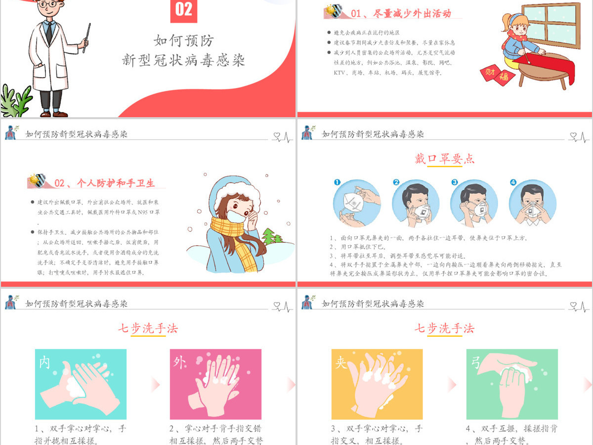 原创预防新型冠状病毒的误区洗手消毒口罩误区PPT