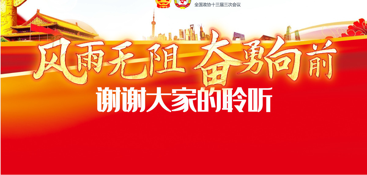2020年风雨无阻奋勇向前全国两会政府工作报告详细解读党政党建党课ppt