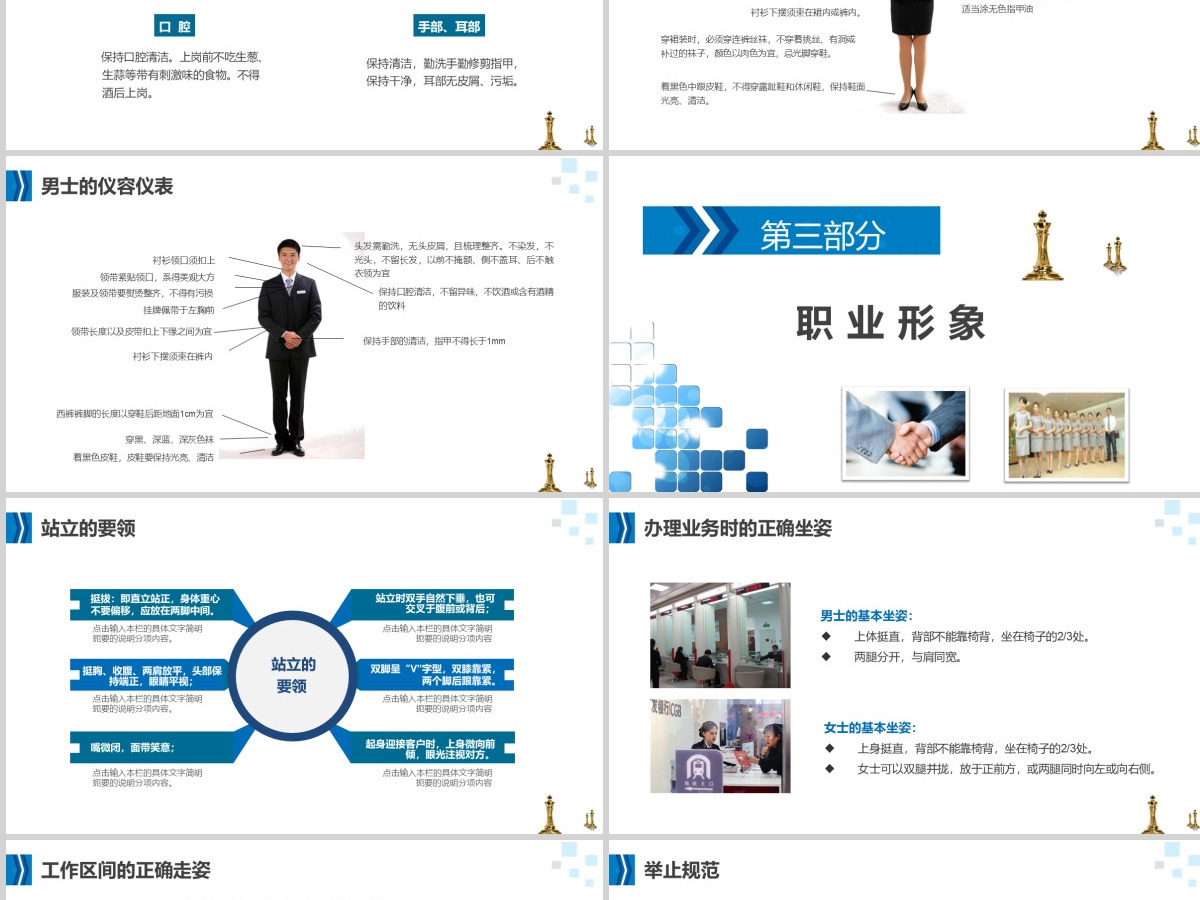 2020银行工作人员礼仪培训PPT模板