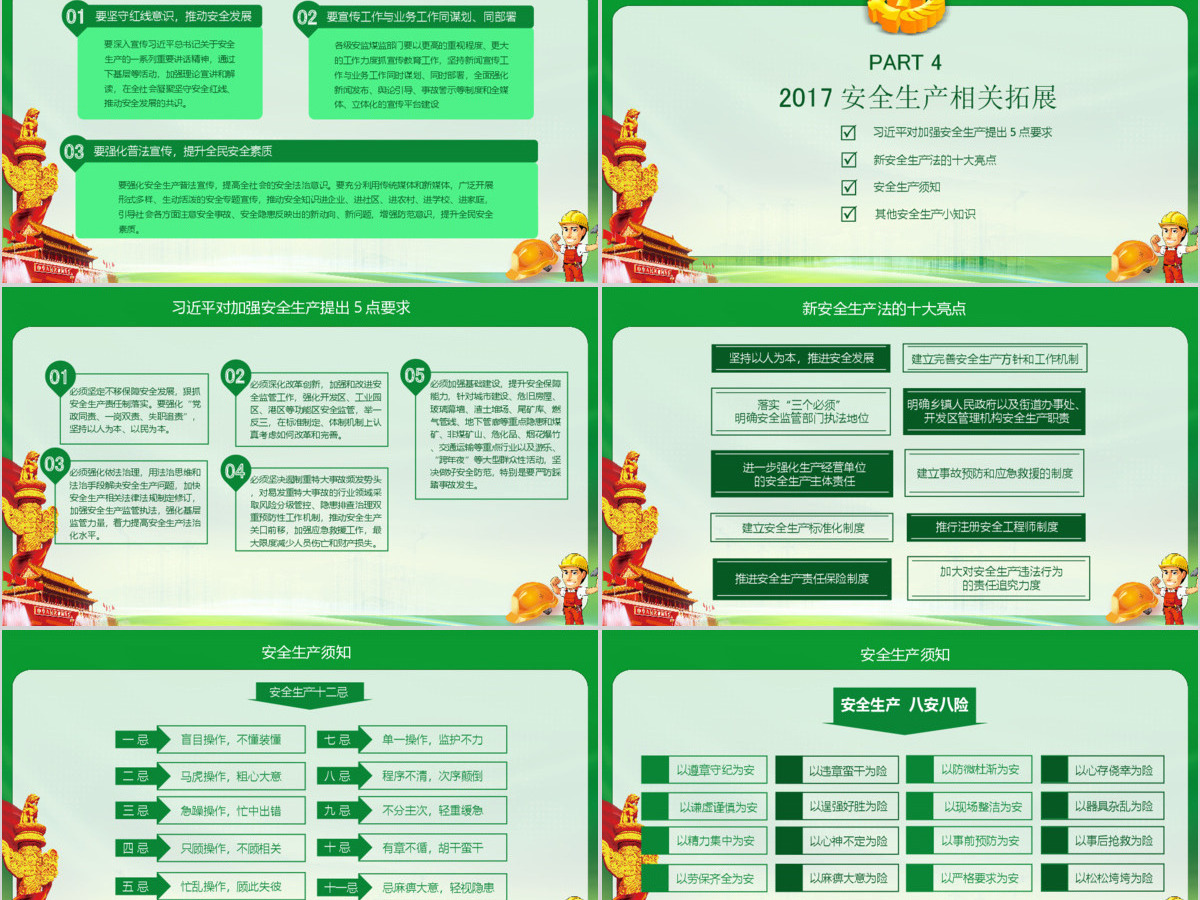 2019安全生产月宣传安全教育PPT