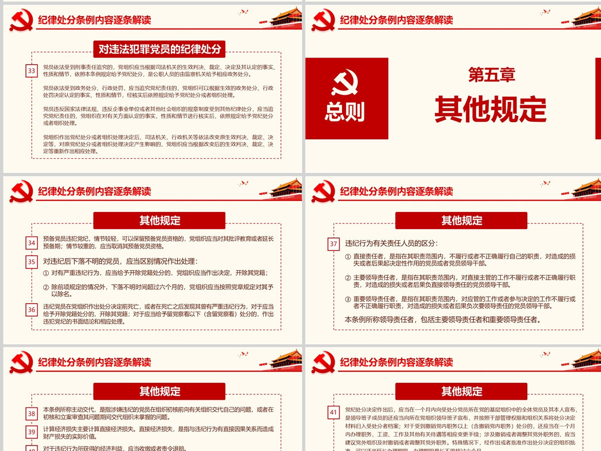 原创学习解读中国共产党纪律处分条例党课PPT-版权可商用 原创学习解读中国共产党纪律处分条例党课PPT-版权可商用