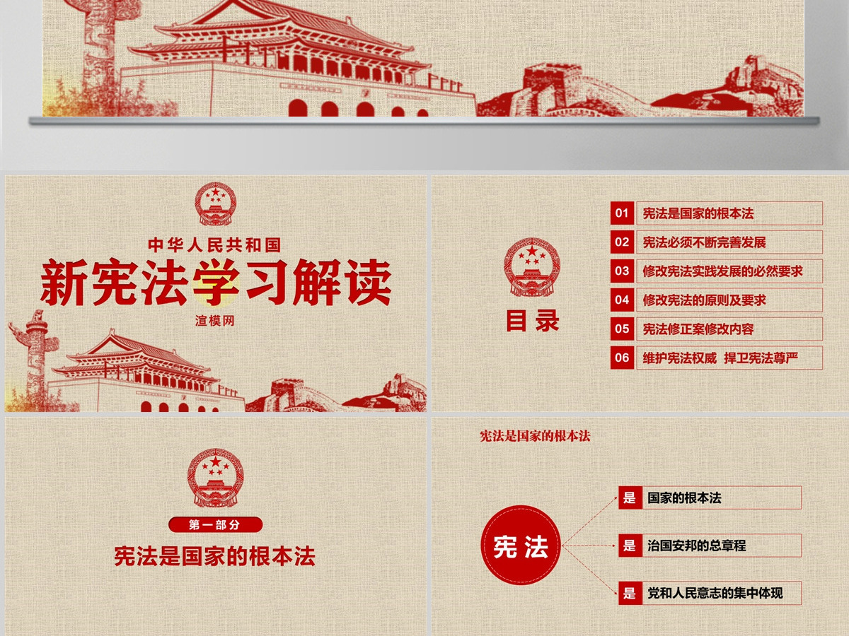新宪法学习解读宪法修正案党课党建PPT 新宪法学习解读宪法修正案党课党建PPT