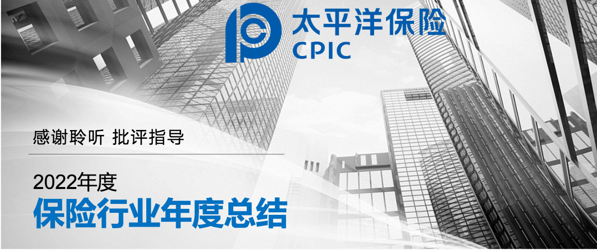 太平洋保险行业年度总结ppt模板