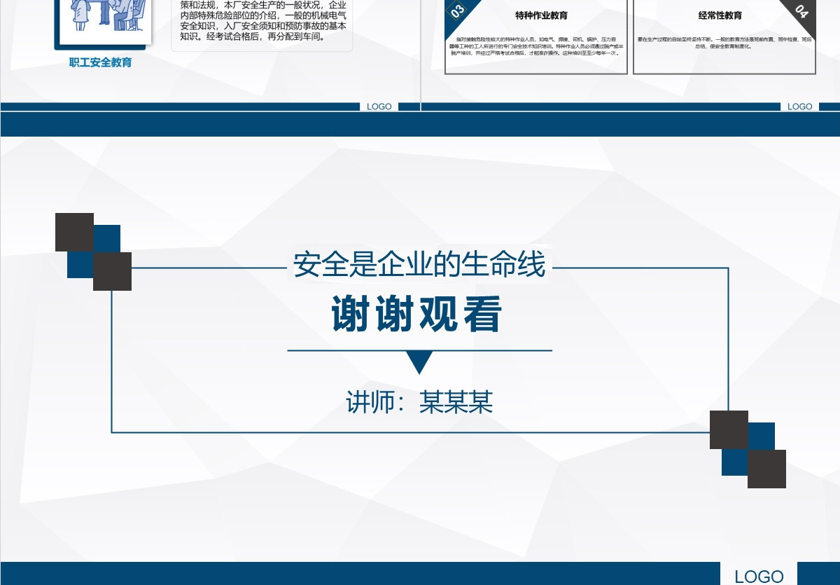 工厂车间企业安全生产管理培训ppt模板