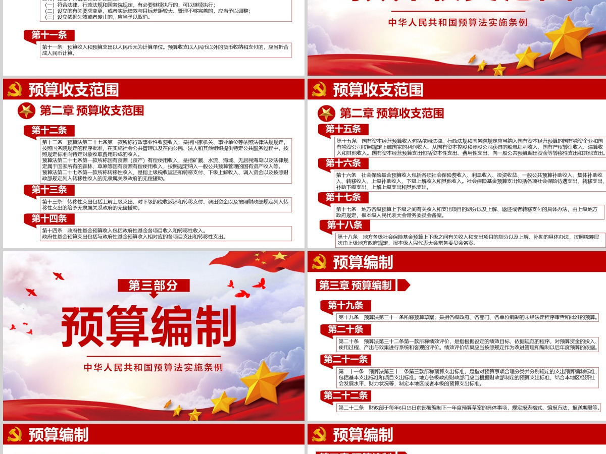 学习解读中华人民共和国预算法实施条例PPT模板-含讲稿 学习解读中华人民共和国预算法实施条例PPT模板-含讲稿