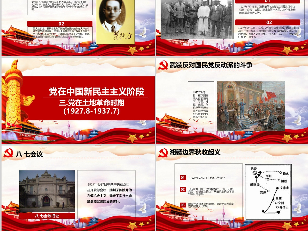 中国共产党党史七一建党节100周年党课ppt--含讲稿