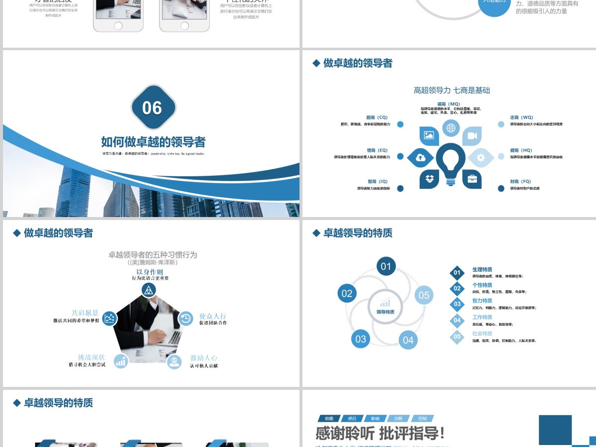 原创公司团队建设员工领导力管理培训PPT模板-版权可商用