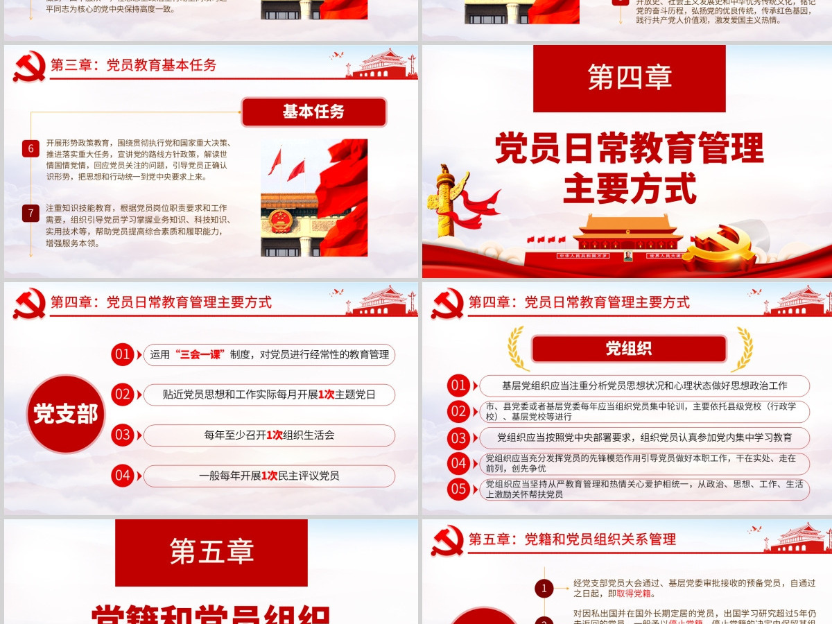 原创中国共产党党员教育管理工作条例学习解读PPT-含讲稿