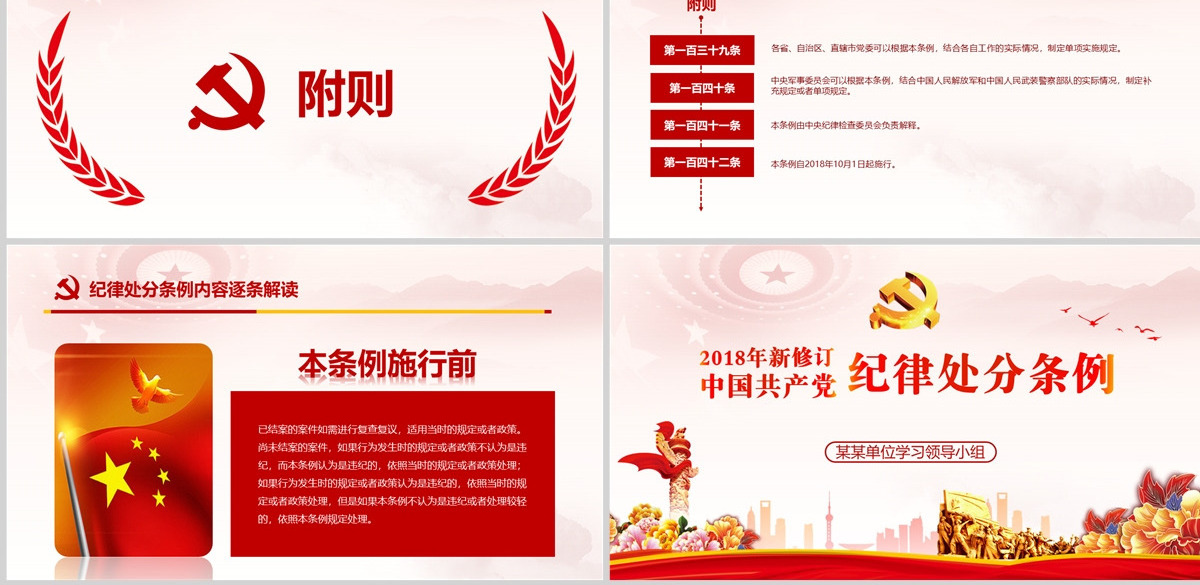 原创精讲新版中国共产党纪律处分条例党课PPT-版权可商用
