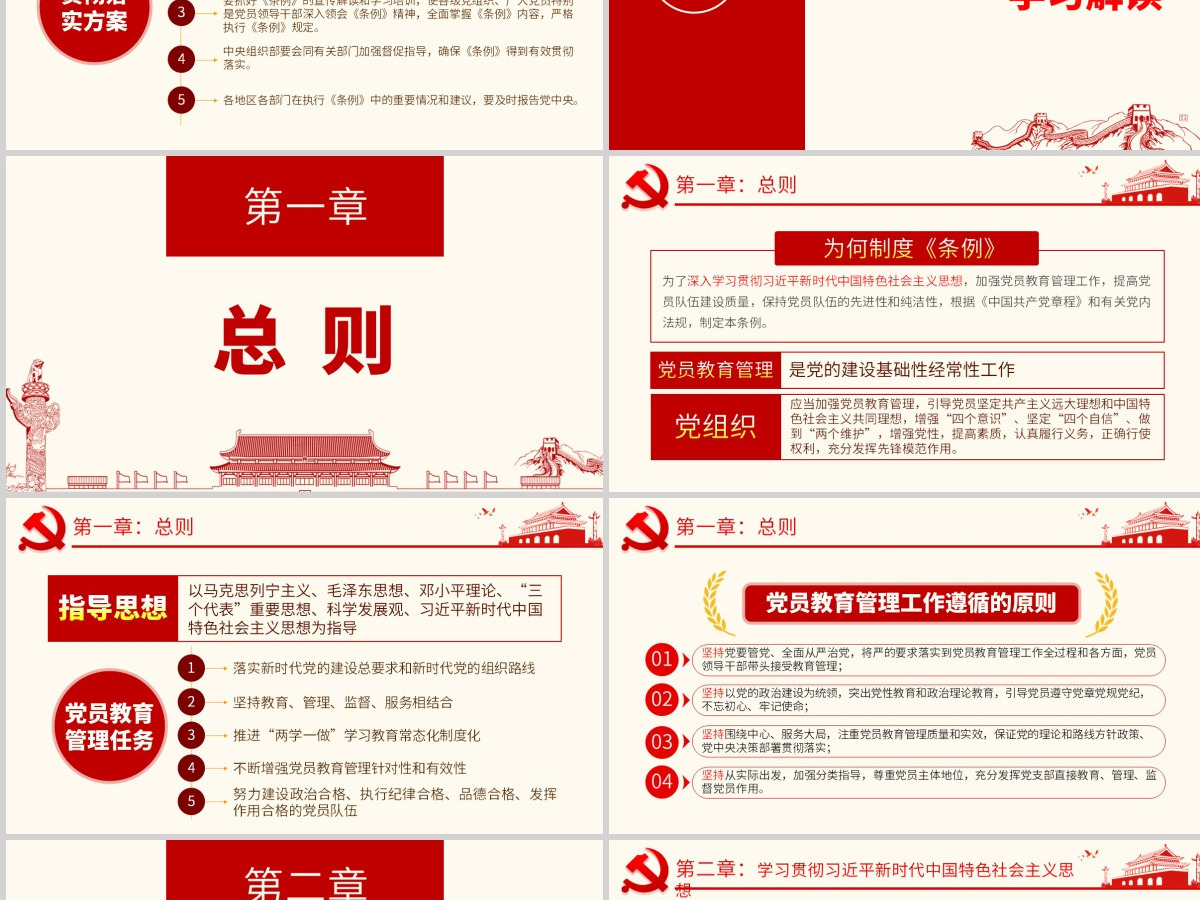 原创学习解读中国共产党党员教育管理工作条例PPT-版权可商用含讲稿