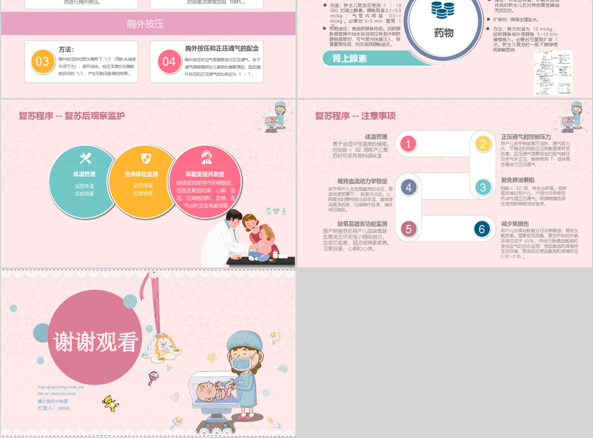 新生儿窒息复苏婴儿儿童护理动态PPT