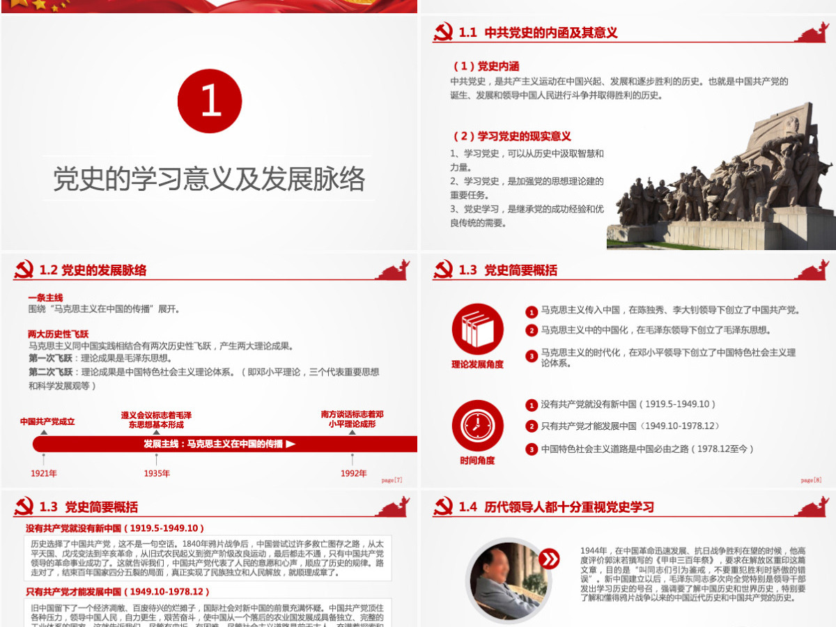 中国共产党中共党史党支部党员学习PPT-含讲稿 中国共产党中共党史党支部党员学习PPT-含讲稿