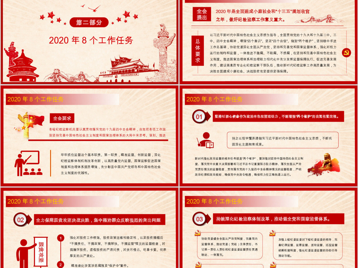 学习解读十九届中央纪委四次全会公报PPT模板