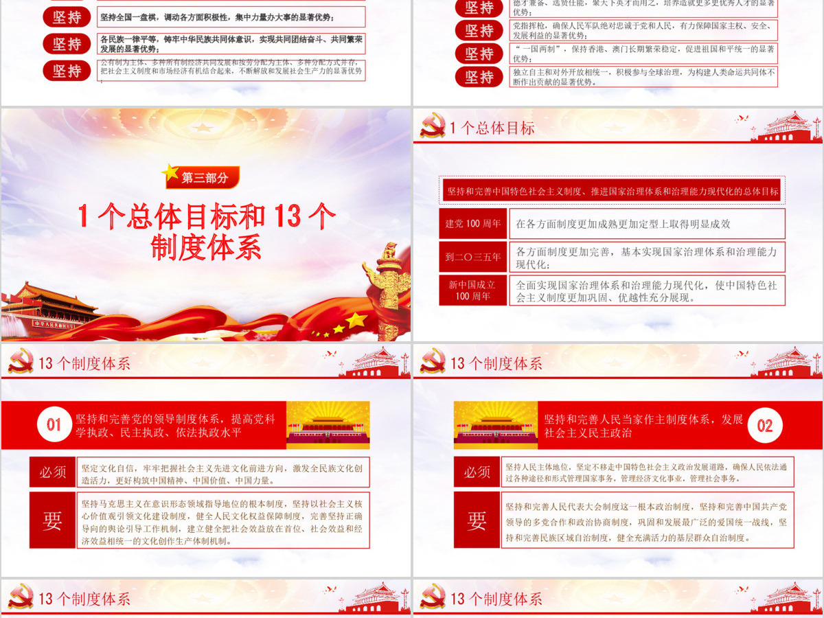 原创学习解读十九届四中全会会议公报党课PPT 原创学习解读十九届四中全会会议公报党课PPT