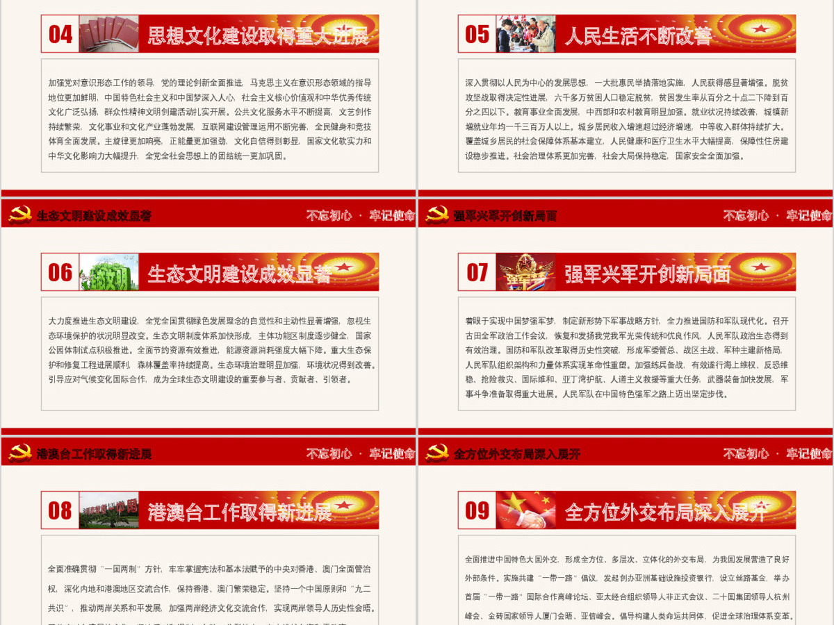 2019党政大气聚焦十九大学习PPT模板 2019党政大气聚焦十九大学习PPT模板