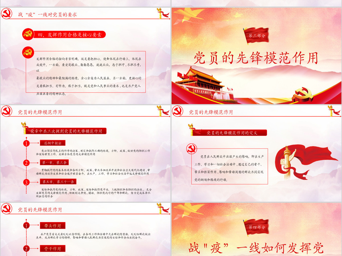 我是党员我先上疫情防控党课PPT 我是党员我先上疫情防控党课PPT