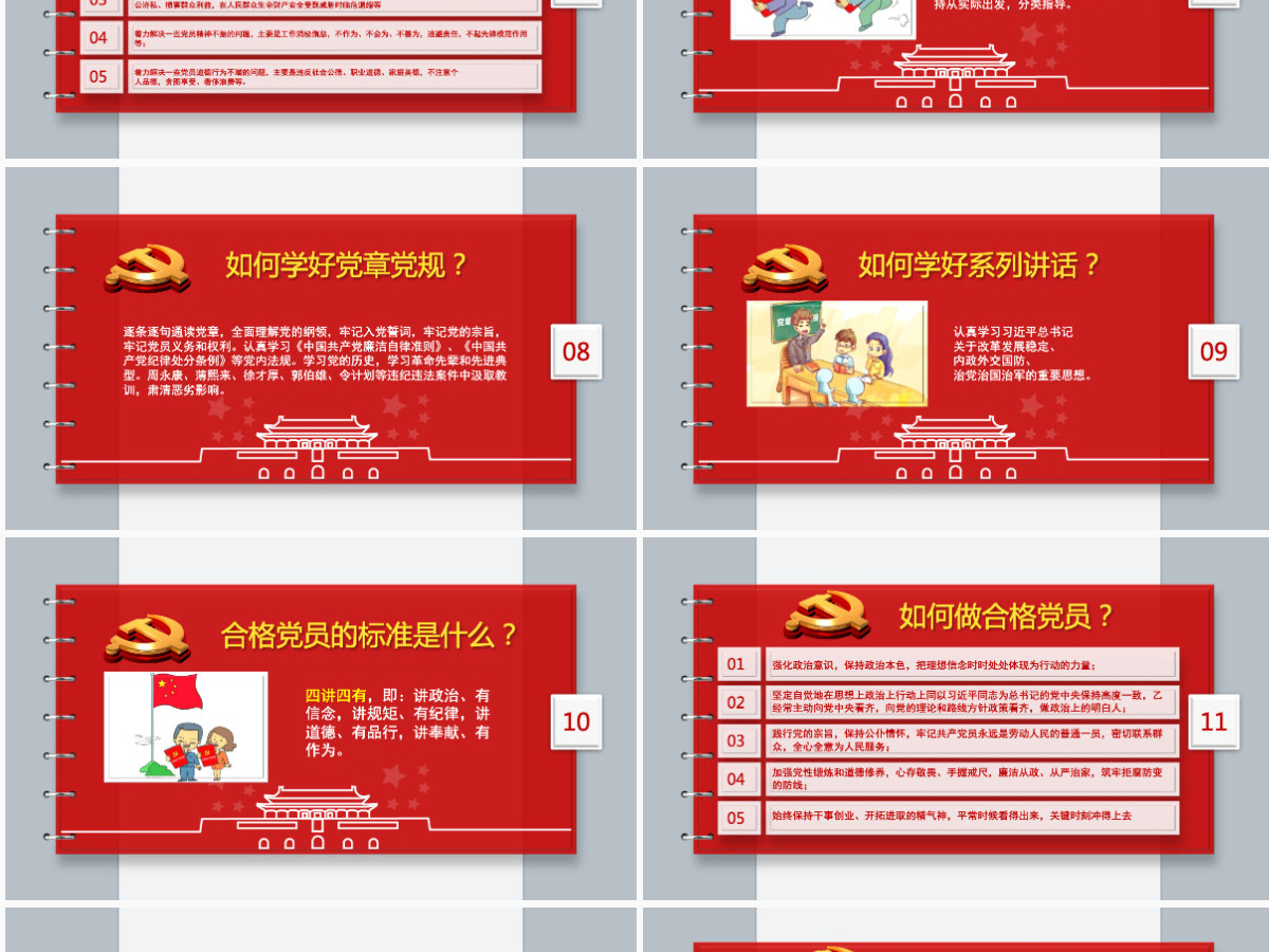 精品90页党课党员应知应会两学一做PPT 精品90页党课党员应知应会两学一做PPT