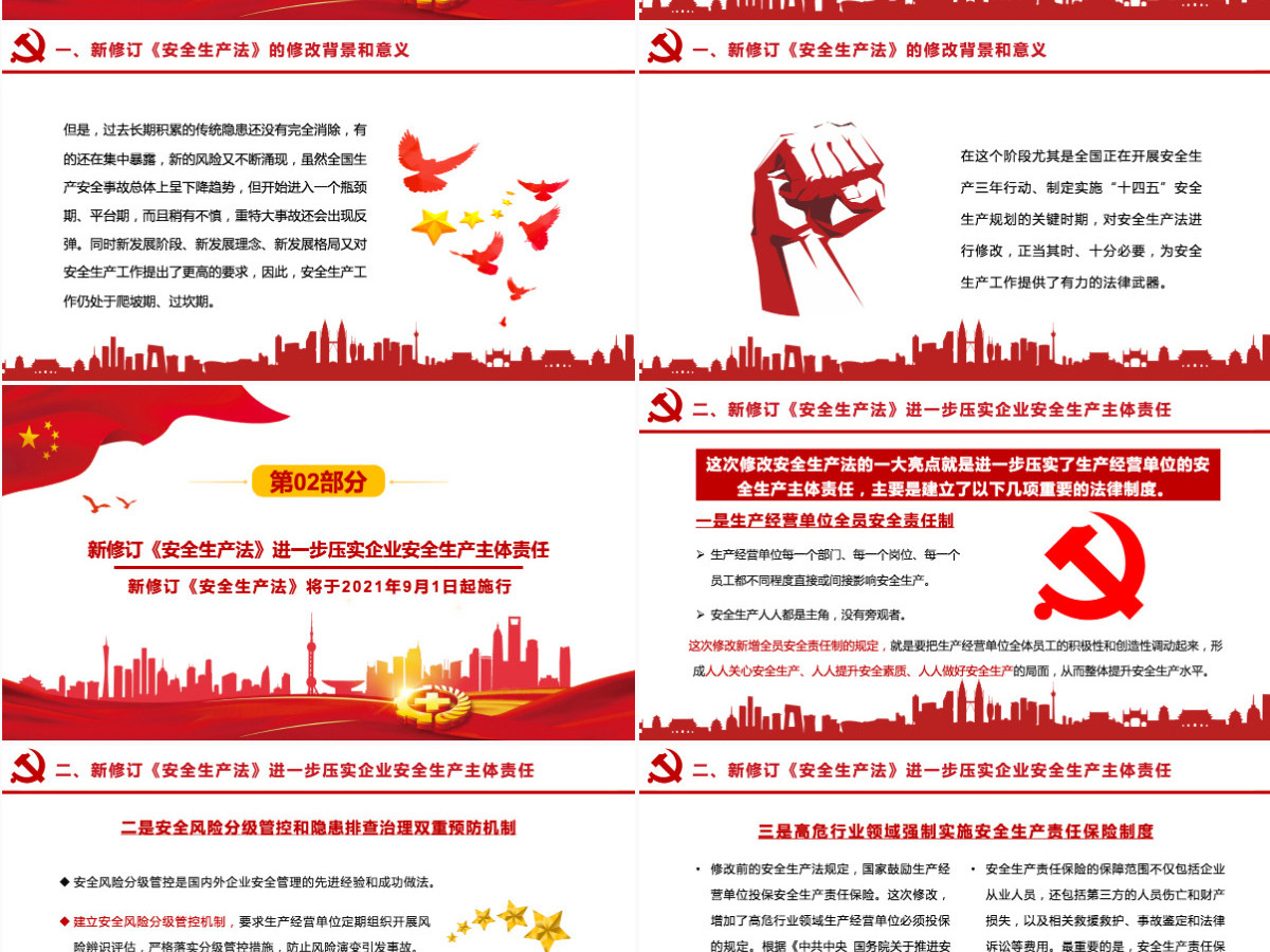 2021解读新《安全生产法》PPT企业安全生产培训入职教育学习课件PPT模板 2021解读新《安全生产法》PPT企业安全生产培训入职教育学习课件PPT模板