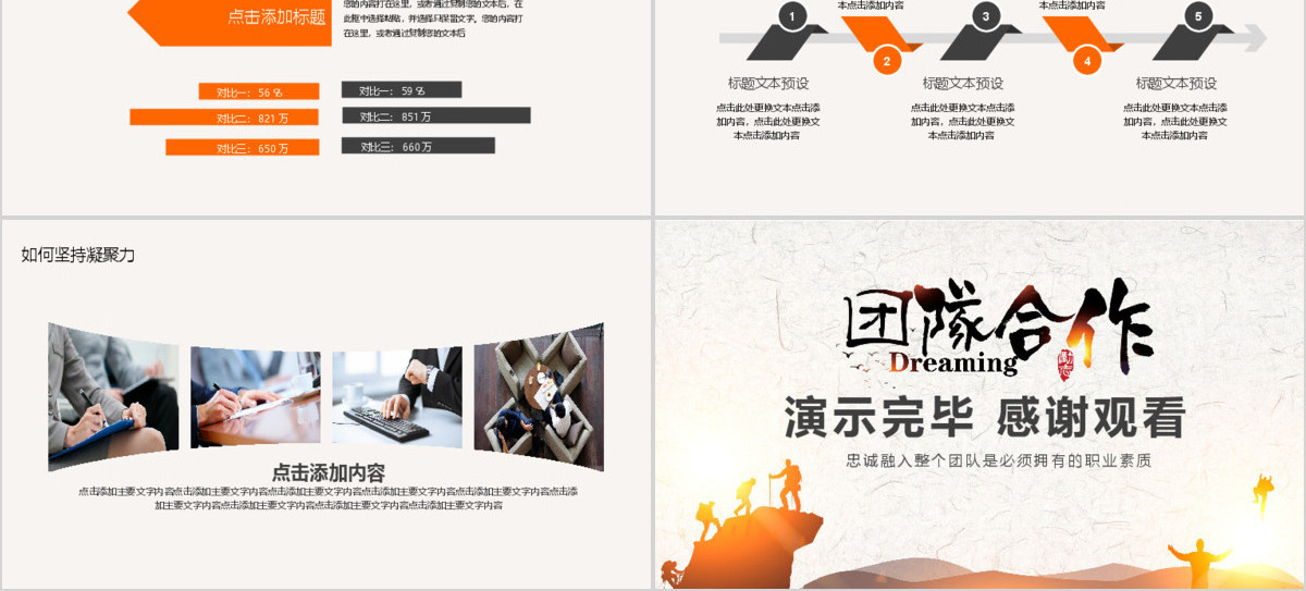 团队建设凝聚协作力动态PPT