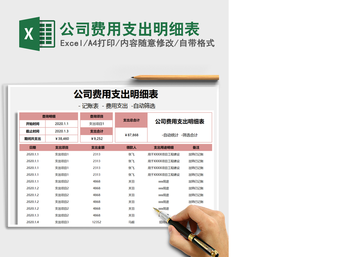 2021年公司费用支出明细表 2021年公司费用支出明细表